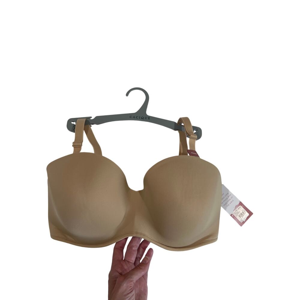 Cacique Lane Bryant Boost Multi-Way Strapless Bra Size 36DDD Underwire, Lined